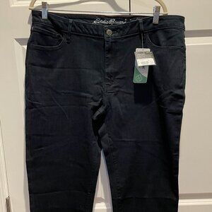 Eddie Bauer Elysian Curvy Crop Jeans, size 18, NWT, dark rinse